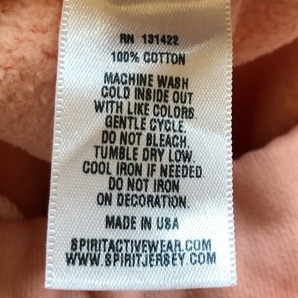 Spirit Jersey NWT Pink Cut Off Sweat Shorts - Picture 5 of 8